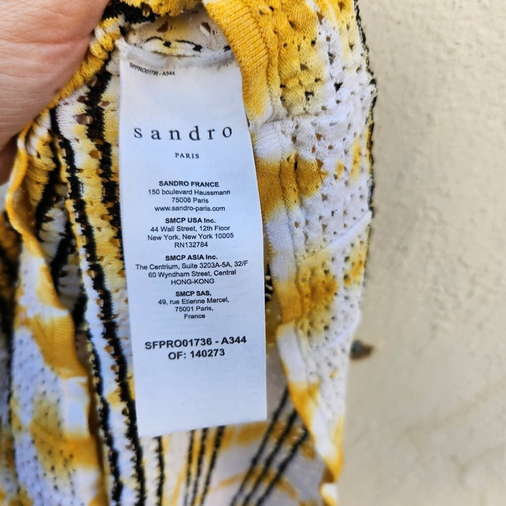 SANDRO Julie Stripe Pointelle Knit Tank Dress - Picture 6 of 8
